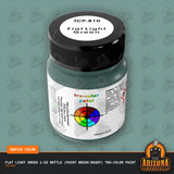 Flat LIGHT GREEN 1-oz bottle (Paint brush) Tru-Color Paint-with color swatch-Arizona Hobbies