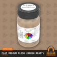Flat MEDIUM FLESH 2-oz bottle (Paint brush) Tru-Color Paint SPECIAL ORDER ONLY-with color swatch-Arizona Hobbies