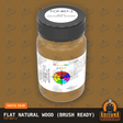 Flat NATURAL WOOD 2-oz bottle (Paint brush) Tru-Color Paint SPECIAL ORDER ONLY-with color swatch-Arizona Hobbies