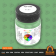 Flat New York Central MOW STRUCTURE LIGHT GREEN 1-oz bottle (Paint brush) SPECIAL ORDER ONLY-with color swatch-Arizona Hobbies