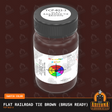Flat RAILROAD TIE BROWN 2-oz bottle (Paint brush) Tru-Color Paint SPECIAL ORDER ONLY-with color swatch-Arizona Hobbies