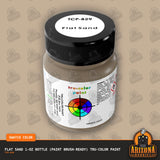 Flat SAND 1-oz bottle (Paint brush) Tru-Color Paint-with color swatch-Arizona Hobbies
