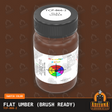 Flat UMBER 2-oz bottle (Paint brush) Tru-Color Paint SPECIAL ORDER ONLY-with color swatch-Arizona Hobbies