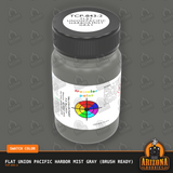 Flat Union Pacific HARBOR MIST GRAY 2-oz bottle (Paint brush) Tru-Color Paint SPECIAL ORDER ONLY-with color swatch-Arizona Hobbies