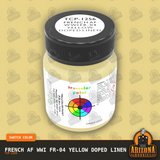 French Air Force WWI FR-04 YELLOW DOPED LINEN 1-oz bottle (Air-brush) Tru-Color Paint-with color swatch-Arizona Hobbies
