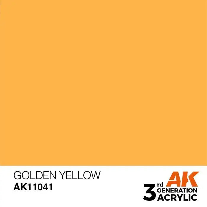 GOLDEN YELLOW AK Interactive 3G Acrylic (.57 oz.) bottle-Arizona Hobbies