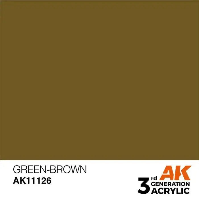 GREEN-BROWN AK Interactive 3G Acrylic (.57 oz.) bottle-Arizona Hobbies