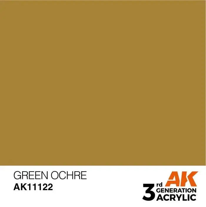 GREEN OCHRE AK Interactive 3G Acrylic (.57 oz.) bottle-Arizona Hobbies