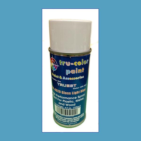 Gloss LIGHT BLUE 4.5 oz Spray Can Tru-Color Paint DISCONTINUED WHEN SOLD OUT-with color swatch-Arizona Hobbies
