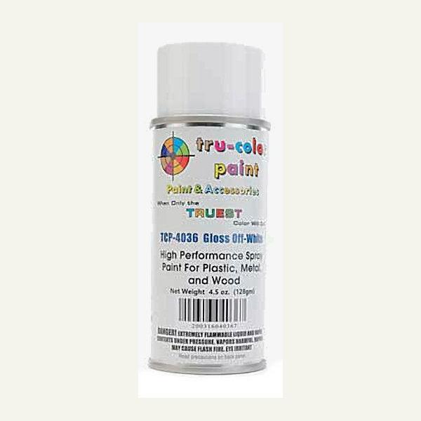Gloss OFF-WHITE 4.5 oz Spray Can Tru-Color Paint DISCONTINUED WHEN SOLD OUT-with color swatch-Arizona Hobbies