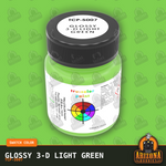 Glossy 3-D LIGHT GREEN 1-oz bottle (Air-brush) Tru-Color Paint-with color swatch-Arizona Hobbies