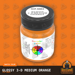Glossy 3-D MEDIUM ORANGE 1-oz bottle (Air-brush) Tru-Color Paint-with color swatch-Arizona Hobbies