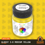 Glossy 3-D MEDIUM YELLOW 1-oz bottle (Air-brush) Tru-Color Paint-with color swatch-Arizona Hobbies