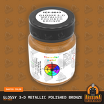 Glossy 3-D METALLIC POLISHED BRONZE 1-oz bottle (Air-brush) Tru-Color Paint-with color swatch-Arizona Hobbies