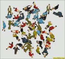 HO Scale Figures Seated painted package of 100 - Arizona Hobbies LLC