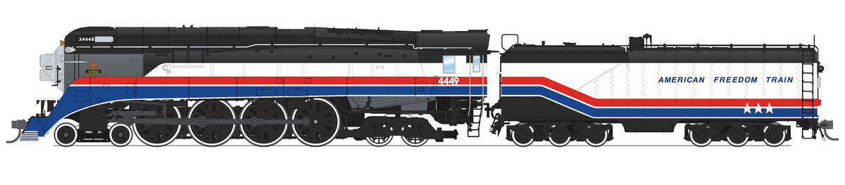 HO Scale Southern Pacific GS-4, #4449, 1975 American Freedom Train, Paragon4 Sound/DC/DCC, Smoke