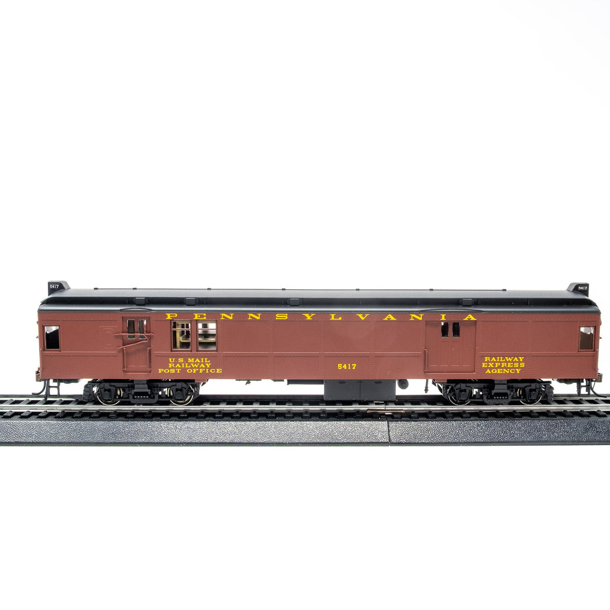 Con-Cor HO Scale MUmP54 Pennsylvania Tuscan Red Baggage-Mail Car 5417 Post-War