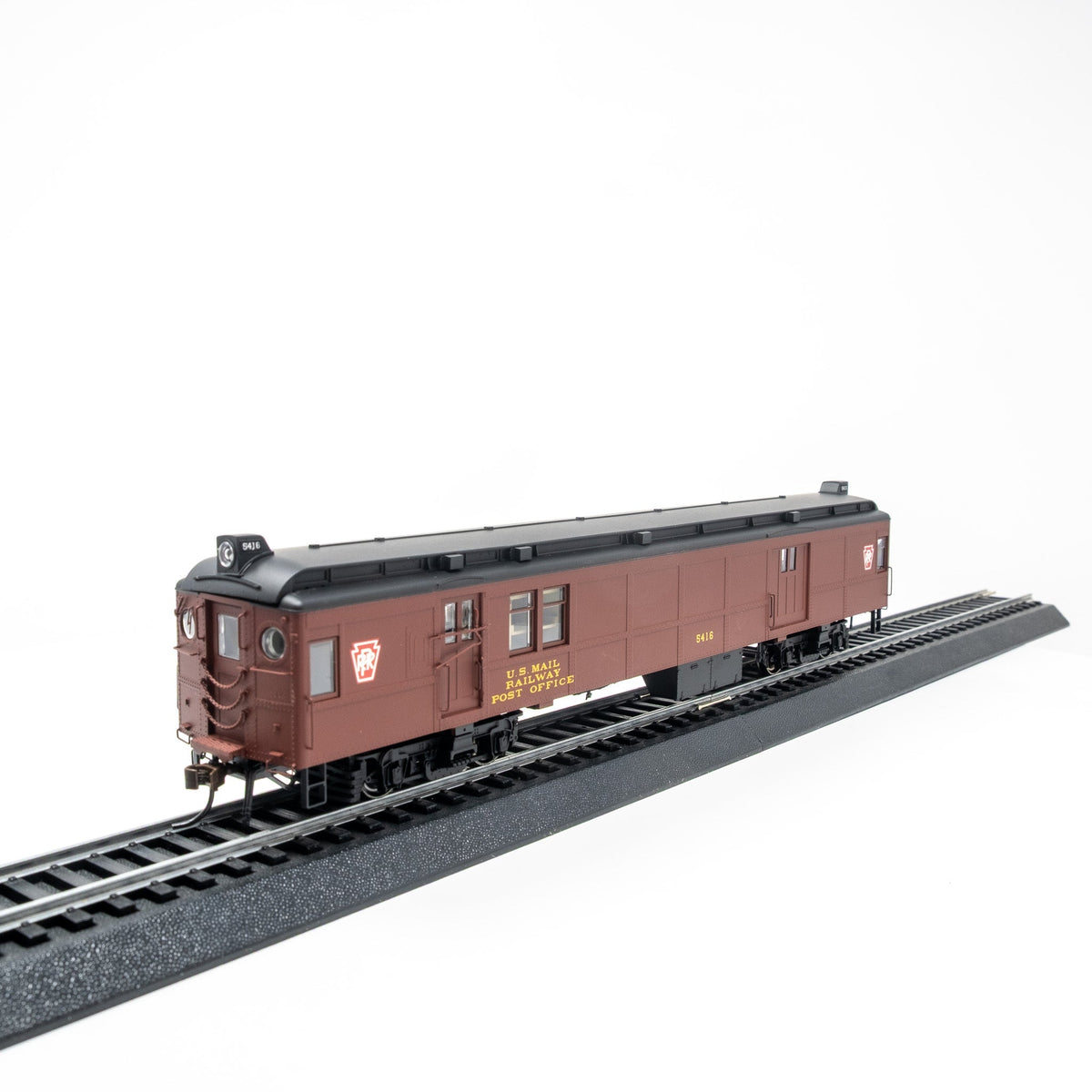 Con-Cor HO Scale MUmP54 Pennsylvania Keystone Tuscan Red Baggage-Mail Car 5416 detail
