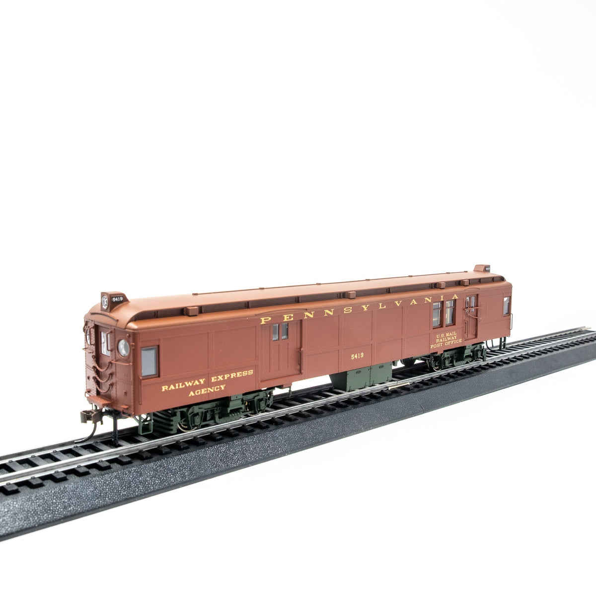 Con-Cor HO Scale MUmP54 Pennsylvania Tuscan Red Baggage-Mail Car 5419 Pre-War detail