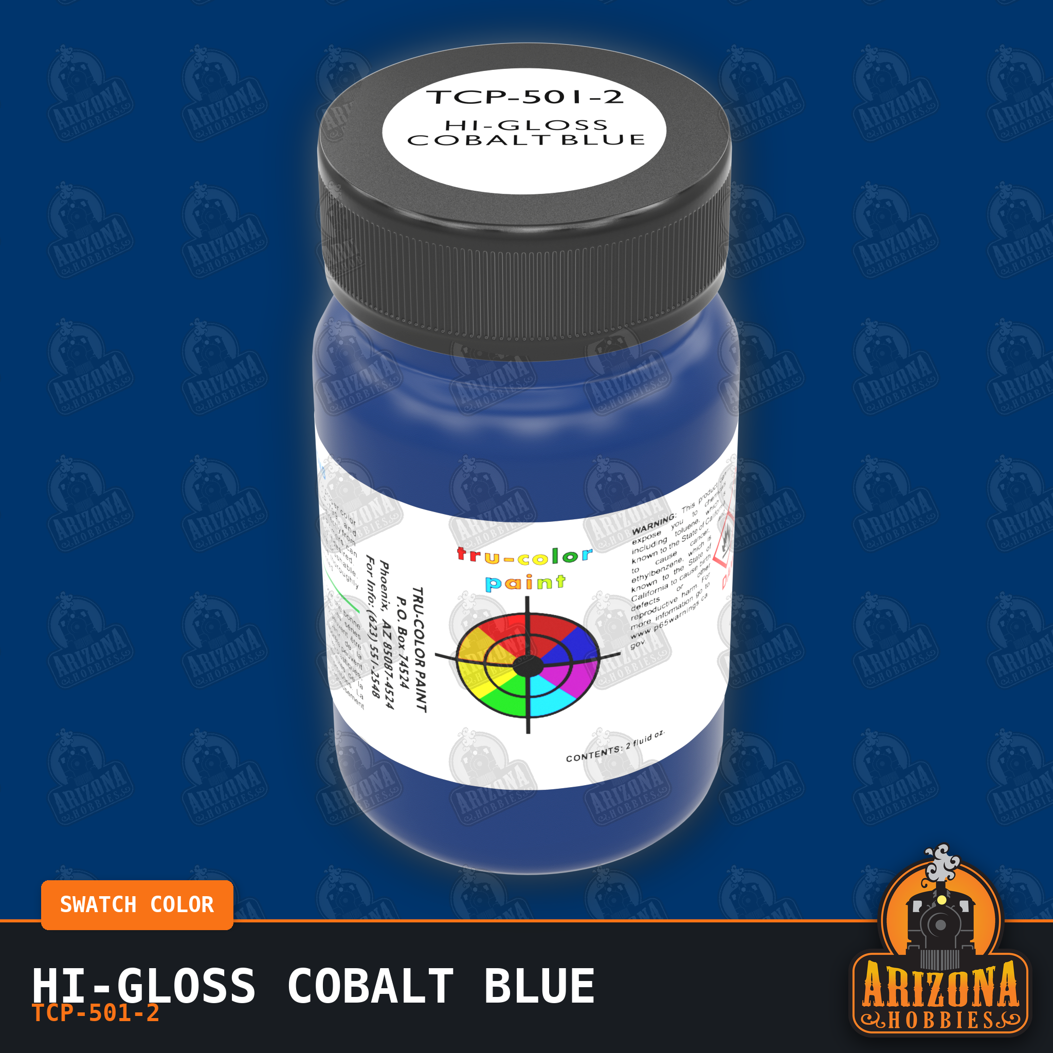 High-Gloss COBALT BLUE 2-oz bottle (Air-brush) Tru-Color Paint SPECIAL ORDER ONLY