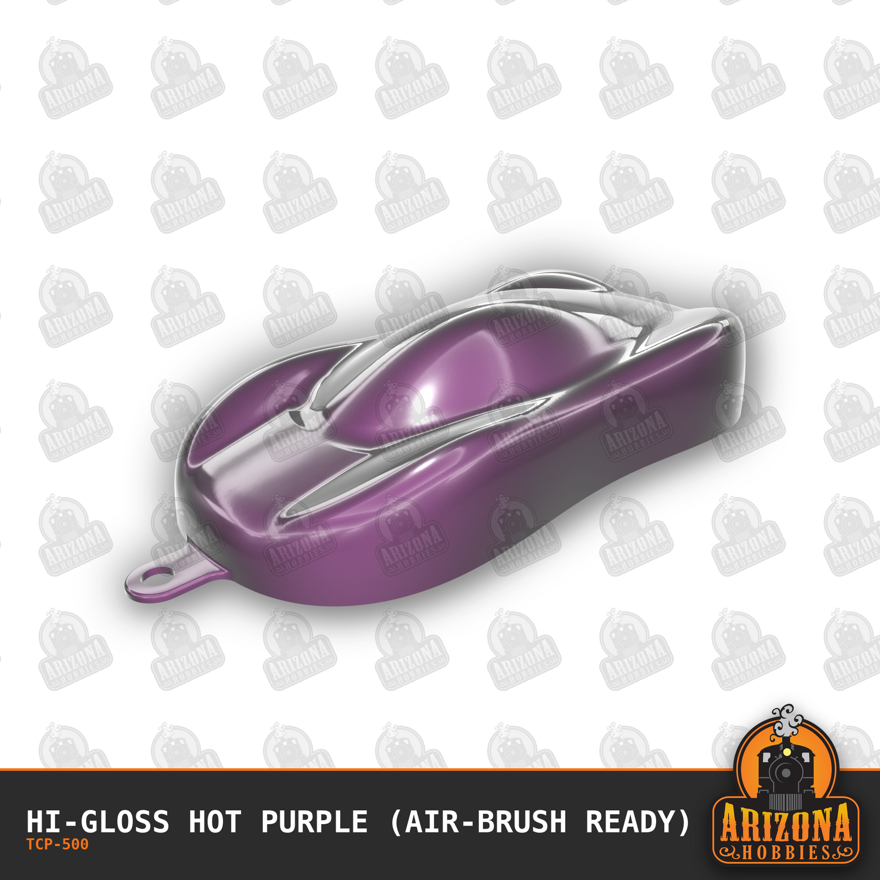 High-Gloss HOT PURPLE 1-oz bottle (Air-brush) Tru-Color Paint-with color swatch-Arizona Hobbies