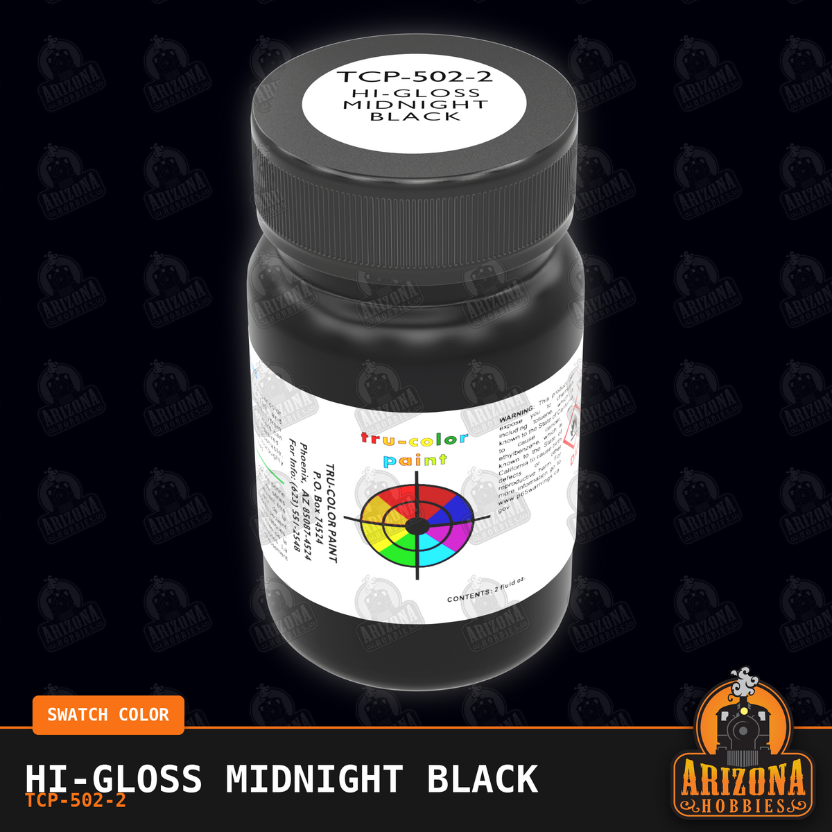 High-Gloss MIDNIGHT BLACK 2-oz bottle (Air-brush) Tru-Color Paint SPECIAL ORDER ONLY