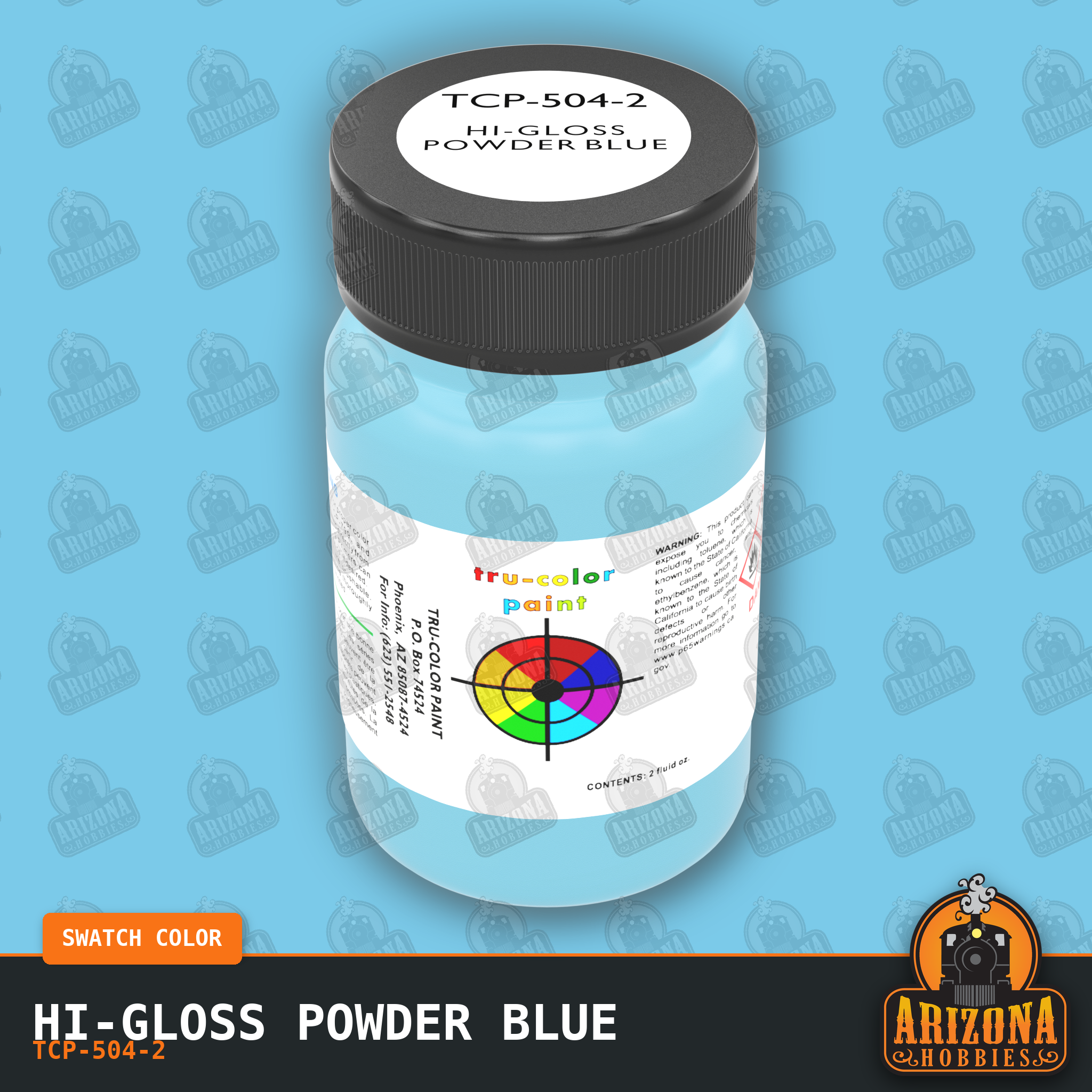 High-Gloss POWDER BLUE 2-oz bottle (Air-brush) Tru-Color Paint SPECIAL ORDER ONLY