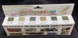 Israeli Defense Forces (IDF) Armour and Uniforms Set 6 bottles (Air-brush) Tru-Color Paint SPECIAL ORDER ONLY-with color swatch-Arizona Hobbies