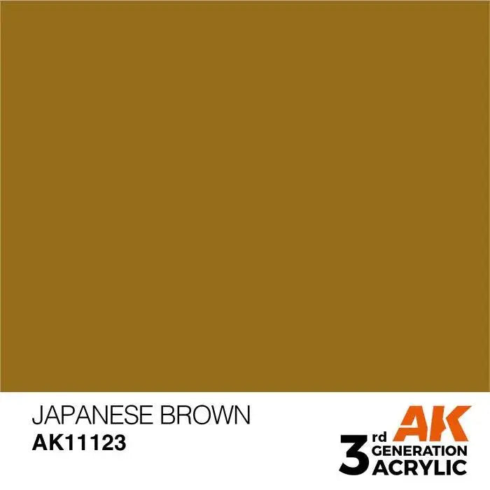 JAPANESE BROWN AK Interactive 3G Acrylic (.57 oz.) bottle-Arizona Hobbies