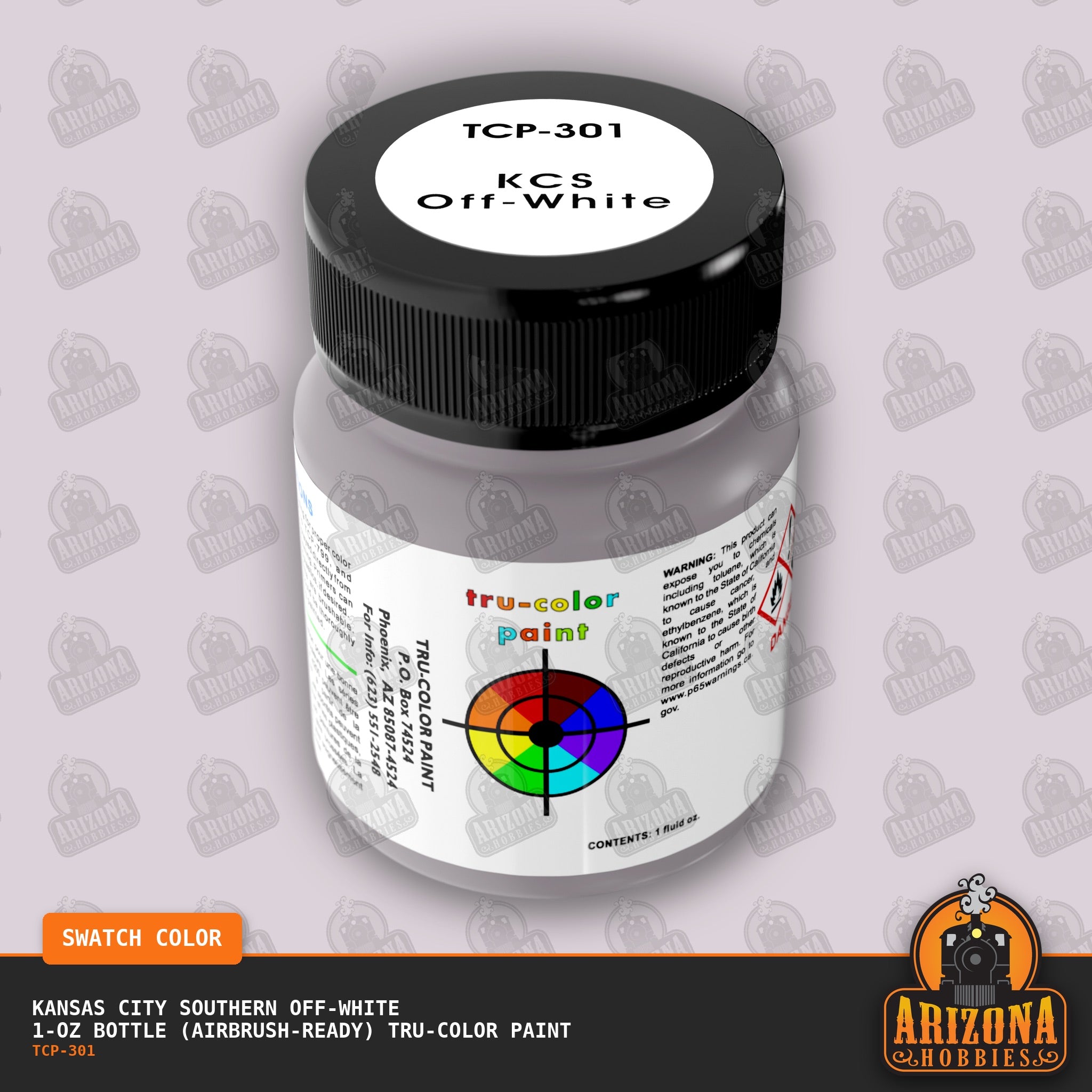 Kansas City Southern OFF-WHITE 1-oz bottle (Air-brush) Tru-Color Paint-with color swatch-Arizona Hobbies