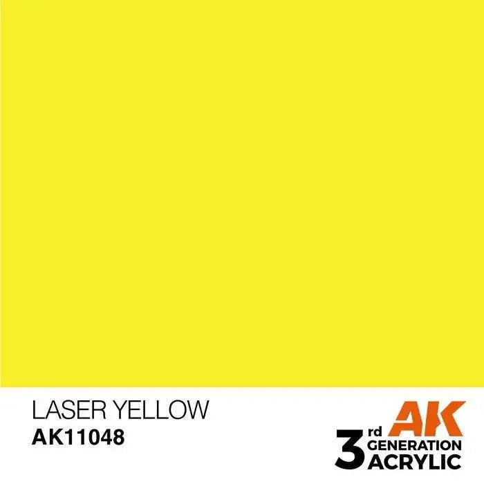 LASER YELLOW AK Interactive 3G Acrylic (.57 oz.) bottle-Arizona Hobbies