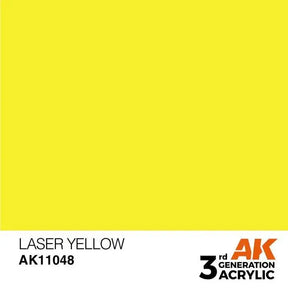 LASER YELLOW AK Interactive 3G Acrylic (.57 oz.) bottle-Arizona Hobbies