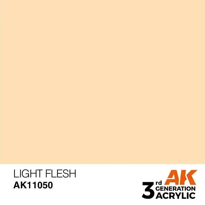 LIGHT FLESH AK Interactive 3G Acrylic (.57 oz.) bottle-Arizona Hobbies