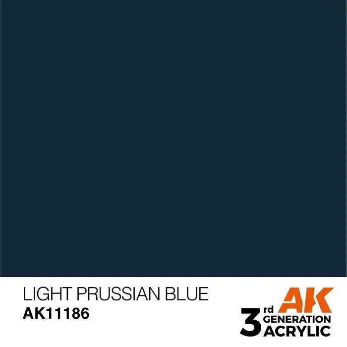 LIGHT PRUSSIAN BLUE AK Interactive 3G Acrylic (.57 oz.) bottle-Arizona Hobbies