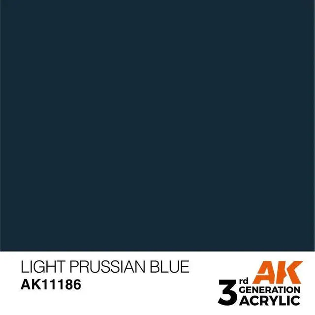 LIGHT PRUSSIAN BLUE AK Interactive 3G Acrylic (.57 oz.) bottle-Arizona Hobbies