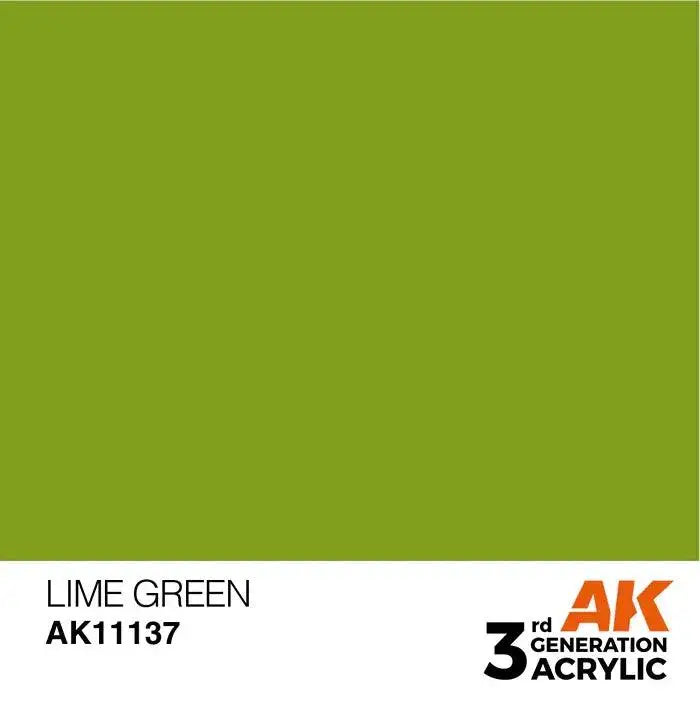 LIME GREEN AK Interactive 3G Acrylic (.57 oz.) bottle-Arizona Hobbies