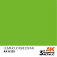 LUMINOUS GREEN INK AK Interactive 3G Acrylic (.57 oz.) bottle-Arizona Hobbies