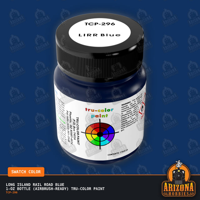 Long Island Rail Road BLUE 1-oz bottle (Air-brush) Tru-Color Paint-with color swatch-Arizona Hobbies