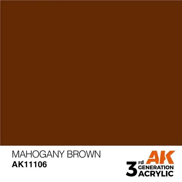 MAHOGANY BROWN AK Interactive 3G Acrylic (.57 oz.) bottle-Arizona Hobbies