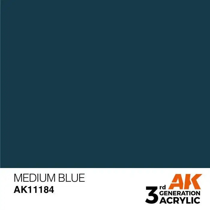 MEDIUM BLUE AK Interactive 3G Acrylic (.57 oz.) bottle-Arizona Hobbies