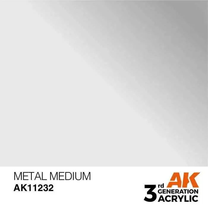 METAL MEDIUM AK Interactive 3G Acrylic (.57 oz.) bottle-Arizona Hobbies