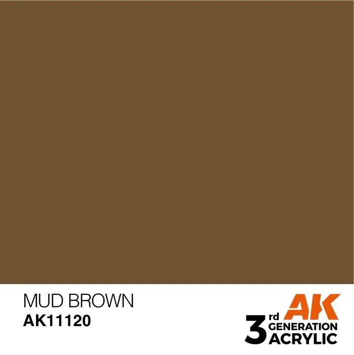 MUD BROWN AK Interactive 3G Acrylic (.57 oz.) bottle-Arizona Hobbies