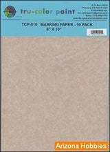 Masking (frisket) Paper 8 x 10 in.: 10 Sheet Pack Tru-Color Paint-with color swatch-Arizona Hobbies
