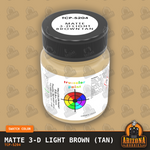 Matte 3-D LIGHT BROWN (TAN) 1-oz bottle (Air-brush) Tru-Color Paint-with color swatch-Arizona Hobbies