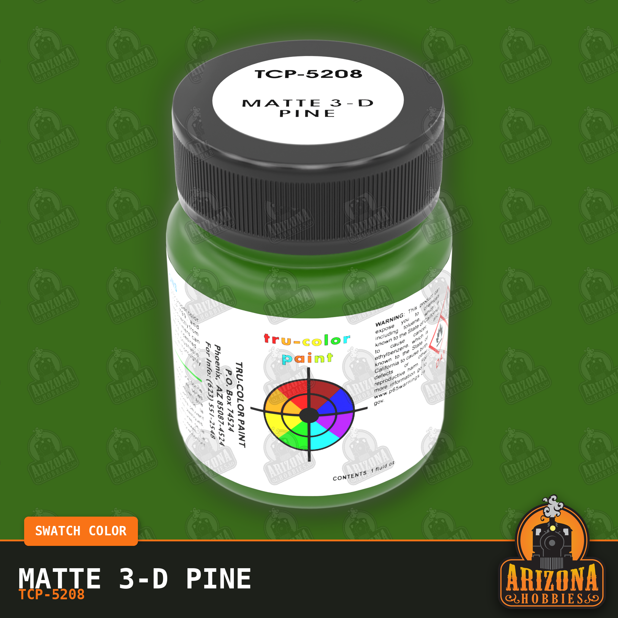 Matte 3-D PINE WOOD 1-oz bottle (Air-brush) Tru-Color Paint-with color swatch-Arizona Hobbies