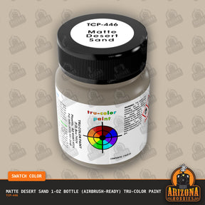 Matte DESERT SAND 1-oz bottle (Air-brush) Tru-Color Paint-with color swatch-Arizona Hobbies