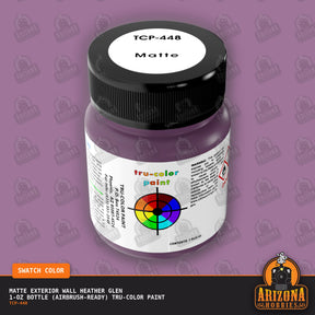 Matte EXTERIOR WALL HEATHER GLEN 1-oz bottle (Air-brush) Tru-Color Paint-with color swatch-Arizona Hobbies
