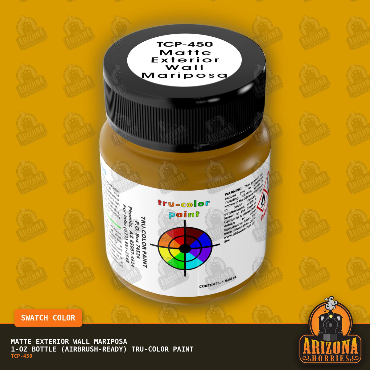 Matte EXTERIOR WALL MARIPOSA 1-oz bottle (Air-brush) Tru-Color Paint-with color swatch-Arizona Hobbies