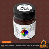 Matte STUCCO DARK BROWN 1-oz bottle (Air-brush) Tru-Color Paint-with color swatch-Arizona Hobbies