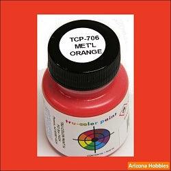 Metallic BRIGHT ORANGE 1 oz bottle (Airbrush-ready) Tru-Color Paint - Arizona Hobbies LLC